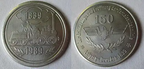DDR Medaille 150 Jahre Eröffnung Ferneisenbahnlinie Leipzig-Dresden 1839 /135275