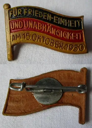 DDR Abzeichen Für Frieden Freiheit und Unabhängigkeit 15. Oktober 1950 (135084)