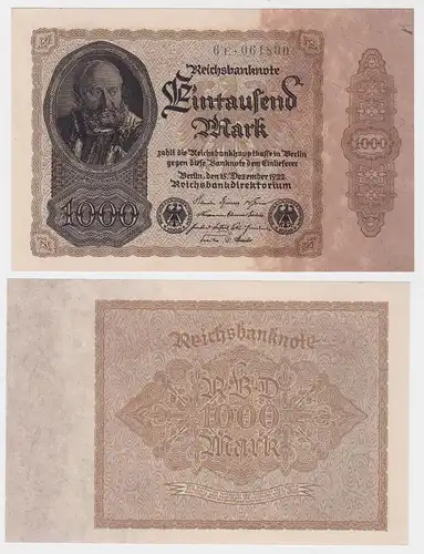 1000 Mark Banknote Deutsches Reich 15.12.1922 Rosenberg 81 (120244)