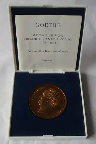 Medaille Johann Wolfgang von Goethe MDCCCXXVI 1826 Loos Faksimile (163152)