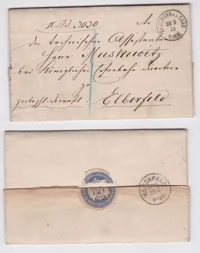 89694 Vorphilatelie Brief königliche Eisenbahn Direktion zu Saarbrücken 1873