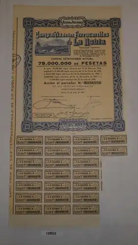 500 Pesetas Aktie Compañía de los Ferrocarriles de la Robla Bilbao 1959 (128822)