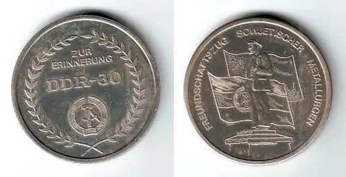 DDR Medaille Freundschaftszug sowjetischer Metallurgen 1979 (111818)