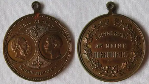 Patriotika Medaille Zur Erinnerung an meine Rekrutierung König Albert (133569)