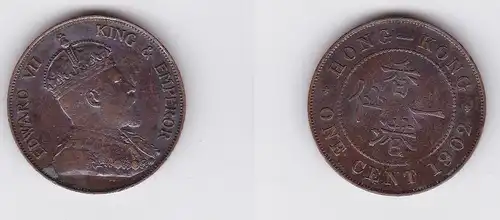 1 Cent Kupfer Münze Hongkong 1902 König Edward VII (122734)
