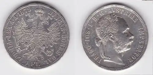 1 Gulden Silber Münze Österreich 1879 ss+ (151395)