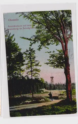 905032 AK Chemnitz - Aussichtsturm auf dem Beutenberg im Zeissigwalde 1912