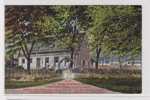 905840 AK Chemnitz-Hilbersdorf - Gruß aus Garten-Etablissement, Parkschänke