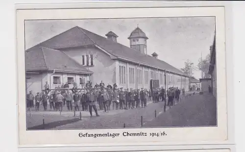 905716 AK Chemnitz - Gefangenenlager 1914/16, Straßenansicht