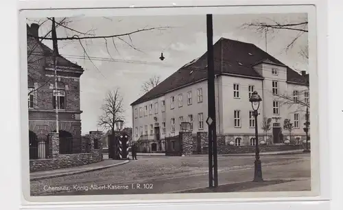905843 Ak Chemnitz - König-Albert-Kaserne I.R. 102, Straßenansicht 1938