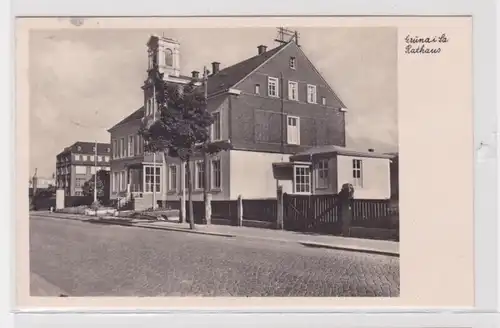 905517 Ak Grüna - Rathaus, Straßenansicht 1939