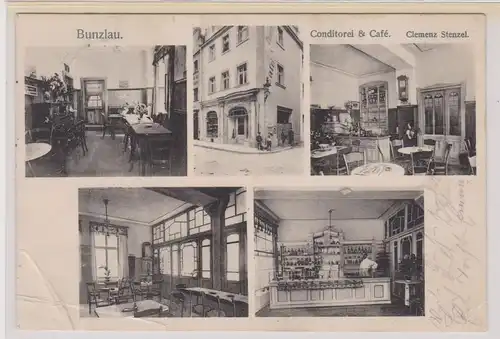 904666 Mehrbild Ak Bunzlau Conditorei & Café Clemenz Stenzel um 1910