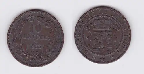 10 Centimes Kupfer Münze Luxemburg 1855 (117159)