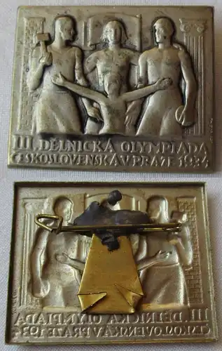 Abzeichen III. Tschechoslowakische Arbeiterolympiade in Prag 1934 (131594)