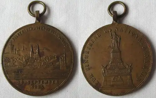 seltene Medaille Schützengesellschaft Bingen 1883 Nationaldenkmal (116534)