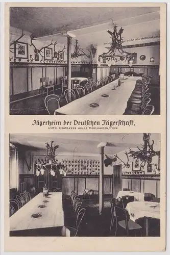 49208 Feldpost Ak Mühlhausen in Thüringen Hotel schwarzer Adler 1944