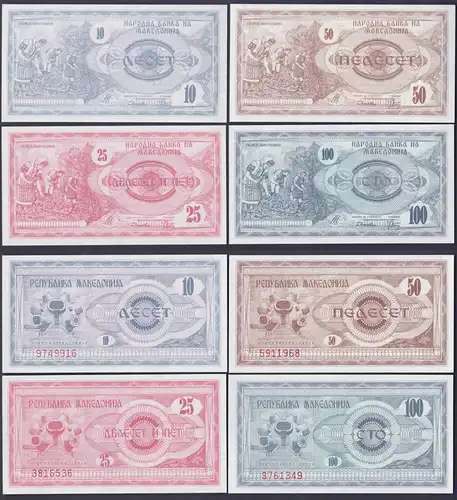 10-100 Denar Banknote Mazedonien 1992 bankfrisch (162798)