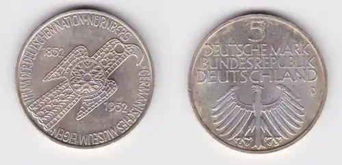 BRD Gedenk Münze 5 Mark Germanisches Museum 1952 vz (101493)