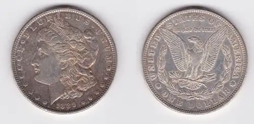 1 Morgan Dollar Silber Münze USA 1889 vz (105513)