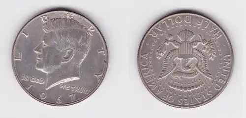 1/2 Dollar Silber Münze USA 1967 John F. Kennedy (108884)