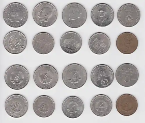 10 DDR Gedenkmünzen Meißen, Thälmann, Pieck, Buchenwald, usw. (152578)