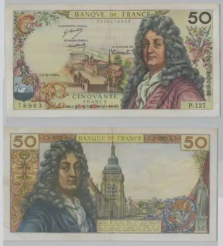 50 Franc Banknote Frankreich 1968 Pick 148c (153168)