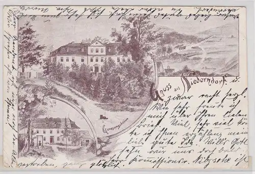 903432 Mehrbild Ak Gruß aus Niederndorf Kraftsdorf Genesungsheim 1907