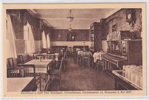 902043 Ak Crimmitschau Conditorei und Café Paul Bräutigam um 1930