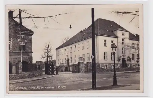 906061 Feldpost AK Chemnitz - König-Albert-Kaserne I.R. 102, Straßenansicht 1941