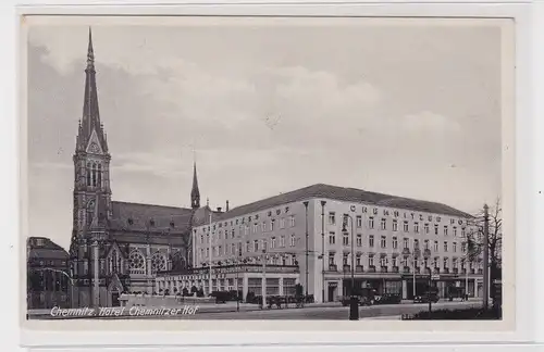 906298 AK Chemnitz - Hotel Chemnitzer Hof, Straßenansicht 1931