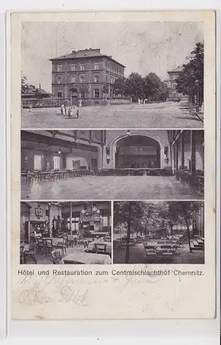 906301 AK Chemnitz -Mehrbild, Hotel und Restauration zum Centralschlachthof 1909