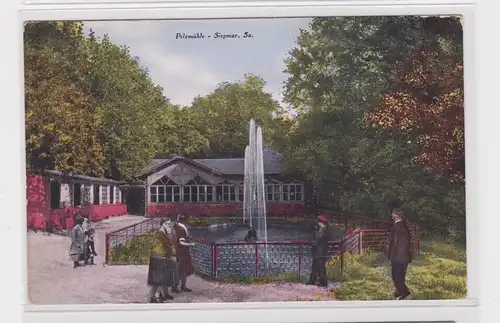 905031 AK Siegmar - Pelzmühle, Parkansicht mit Seepartie 1929