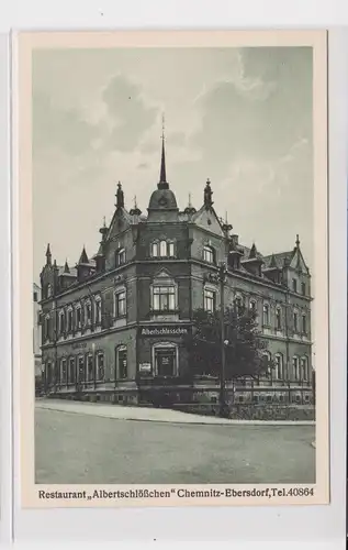 906307 AK Ebersdorf-Chemnitz - Restaurant "Albertschlößchen", Bes. H. verw. Kunz