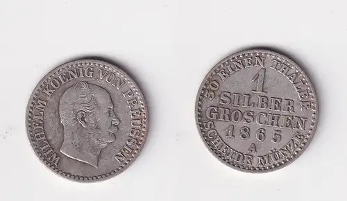 1 Silber Groschen Münze Preussen 1865 A ss (157819)