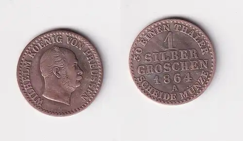 1 Silber Groschen Münze Preussen 1864 A ss (152055)