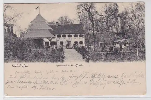 905222 Ak Hainhofen Restauration Waldfrieden 1909