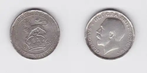 1 Schilling Silber Münze Großbritannien Georg V. 1920 (135462)