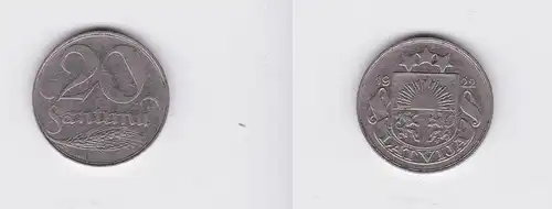 20 Santimu Kupfer Nickel Münze Lettland 1922 (118446)