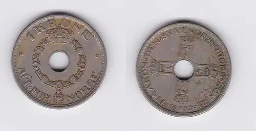 1 Krone Kupfer Nickel Münze Norwegen 1950 (118482)