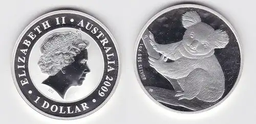 1 Dollar Silbermünze Australien Koala 2009 Stgl. (143839)