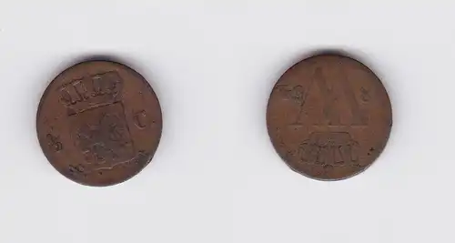1/2 Cent Kupfer Münze Niederlande 1854 (119499)