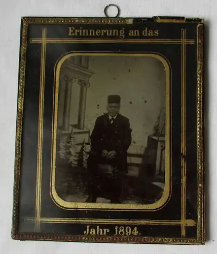 seltenes Foto auf Glas Erinnerung an das Jahr 1894 (141081)