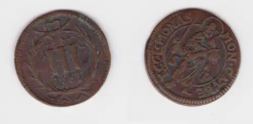 3 Pfennig Kupfer Münze Münster Dom-Kapitel 1661 ss+ (131837)