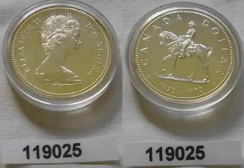 1 Dollar Silbermünze Kanada Berittene Nordwest Polizei 1873-1973 (119025)