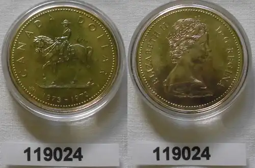 1 Dollar Silbermünze Kanada Berittene Nordwest Polizei 1873-1973 (119024)