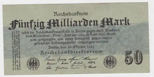 50 Milliarden Mark Banknote Berlin 26.Oktober 1923 Rosenberg 122 a (116846)
