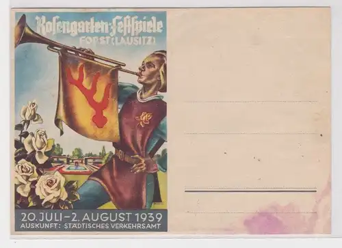 57979 Ak Forst (Lausitz) Rosengarten Festspiele 1939