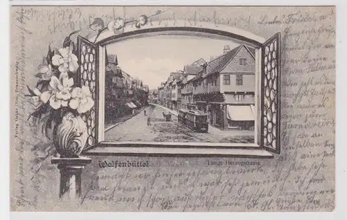 83203 Jugendstil Ak Wolfenbüttel Lange Herzogstrasse 1904