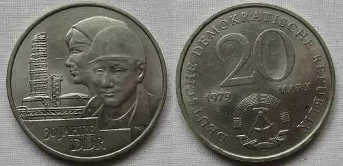 DDR Gedenk Münze 20 Mark 30.Jahrestag der DDR 1979 vz (141715)