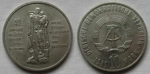 DDR Gedenk Münze 10 Mark 40 Jahre Kriegsende 1985 vz (142574)